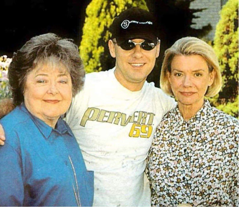 Great Moments In Pet Shop Boys History: Chris meets Marlene Kratz and Helen Daniels whilst wearing an inappropriate T-shirt.