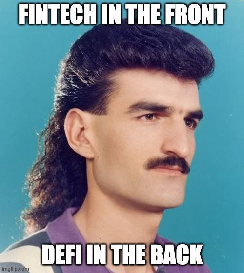 Remember the DeFi mullet?

Ethena won by flipping it around.

DeFi in the front, CeFi in the back.