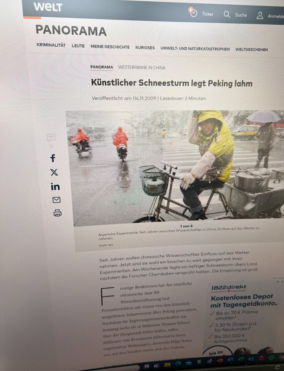 EvicOkram's tweet photo. @MariaMa79324187 Hier noch ein bekanntes Beispiel aus 2009. Das erklärte Vorhaben des Imperiums war es ohnehin bis 2025 das Wetter zu beherrschen.
https://t.co/d74oGftco3
#Schneesturm #OwnTheWeather https://t.co/twCoPJAlP5