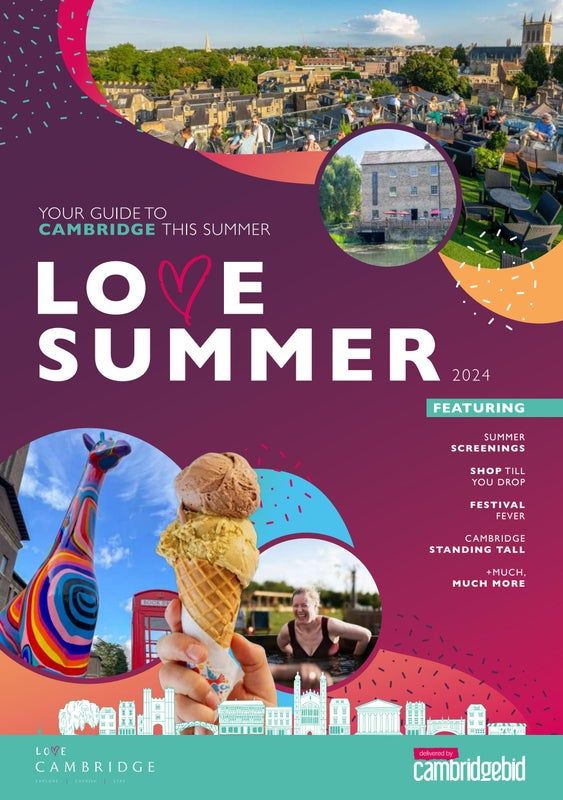 Your guide to summer in Cambridge is here! ☀️🍧😎 Click the link below to read or pick up a copy in the shopping centres, Park & Ride or in one of the hotels around the city. buff.ly/3W2Oese