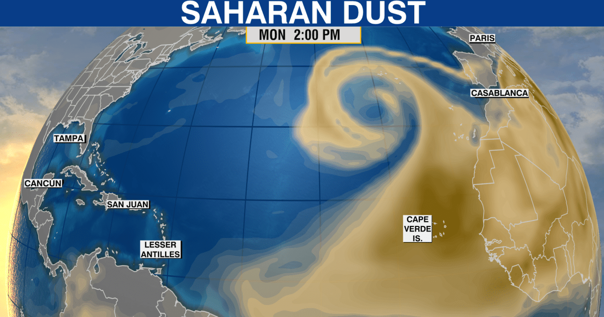 Huge Saharan dust blob cooling the eastern Atlantic trib.al/HLsiaZs