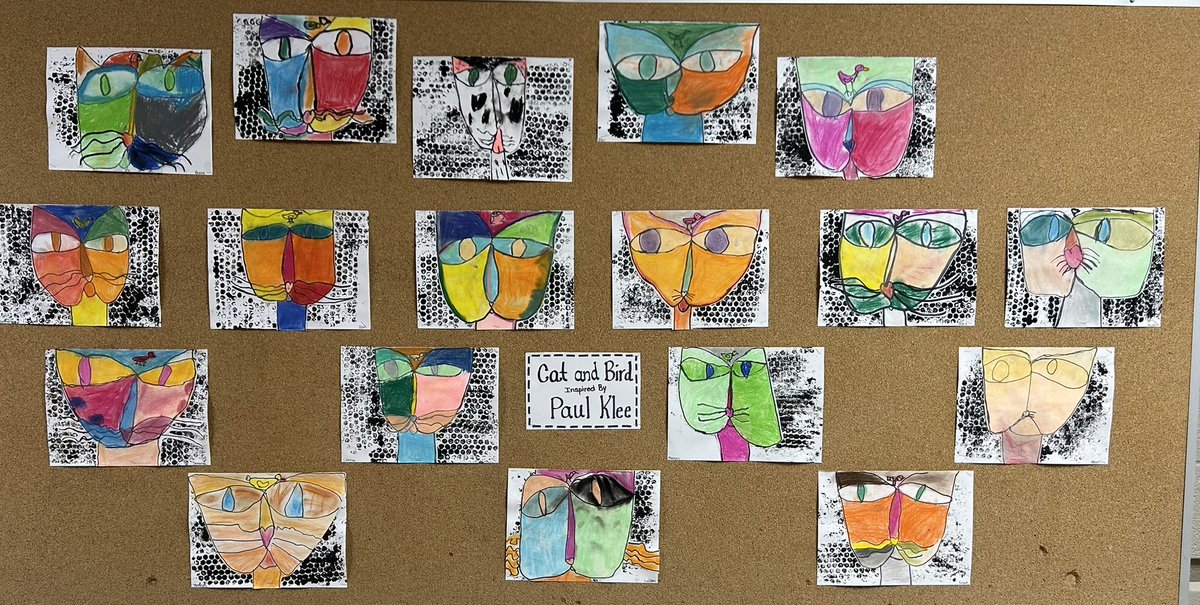 Kristen Pearson (@mrs_kpearson) on Twitter photo These Paul Klee inspired Cats and Birds by Grade 1 students, make my heart smile! <a href="/cedarhollowps/">Cedar Hollow</a> #thehollow These Paul Klee inspired Cats and Birds by Grade 1 students, make my heart smile! <a href="/cedarhollowps/">Cedar Hollow</a> #thehollow