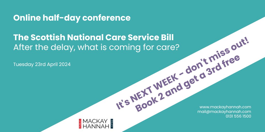 Taking place next week - don't miss out! Featuring @supportCHAS @RamiOkasha @ScottishCare @R_Cackett @CCPScotland @SSSCNews @ALLIANCEScot @AngusHSCP and @EwanAitken @Cyrenians1968 More info: tinyurl.com/ytt6jcmu £149 - book 2 places, get 3rd one free