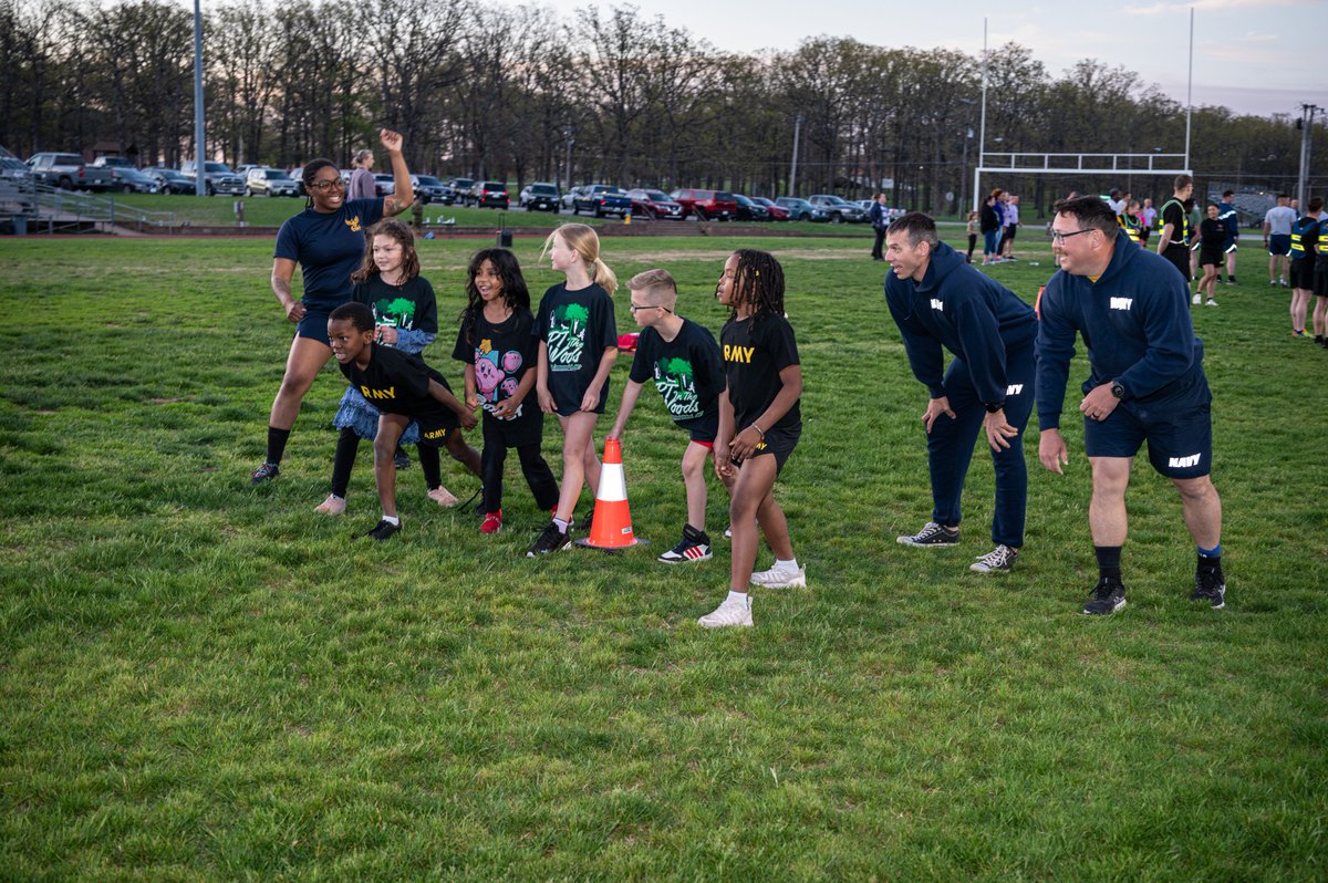 Military children participate in some morning physical fitness training just like mom and dad during MWR's PT in the Woods event held at Gerlach Field on #FortLeonardWood. See photos from all of our #MonthoftheMilitaryChild events at flickr.com/photos/fortleo…