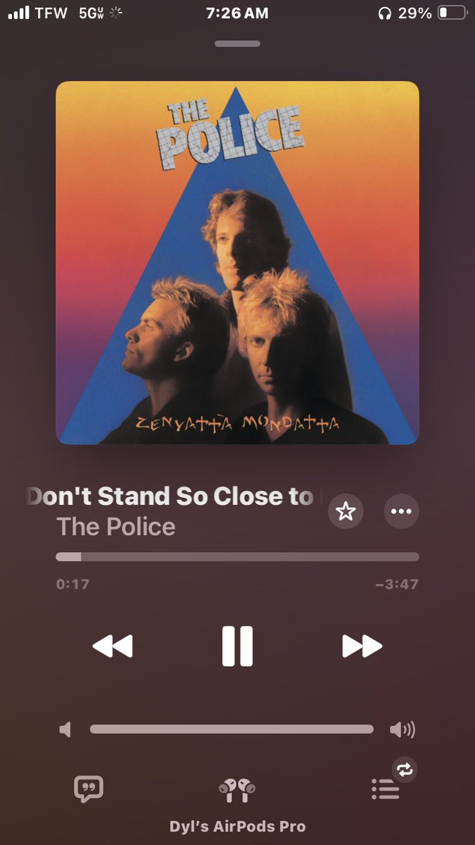 Morning jams 😎
#ThePolice