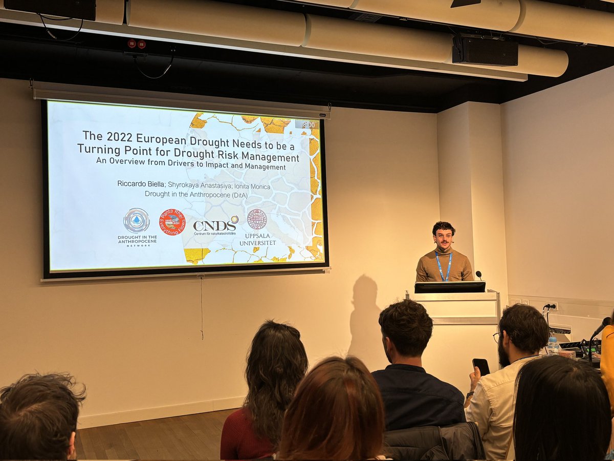Riccardo Biella (@biella_riccardo) on Twitter photo Honoured to present the work on the 2022 European Drought from <a href="/DitA_network/">DitA_network</a> at #EGU24!!
📣✨Science sais: We need a European Drought Directive, now!
Thanks all for participating!
#IAHS #Drought_in_Europe #CNDS Honoured to present the work on the 2022 European Drought from <a href="/DitA_network/">DitA_network</a> at #EGU24!!
📣✨Science sais: We need a European Drought Directive, now!
Thanks all for participating!
#IAHS #Drought_in_Europe #CNDS