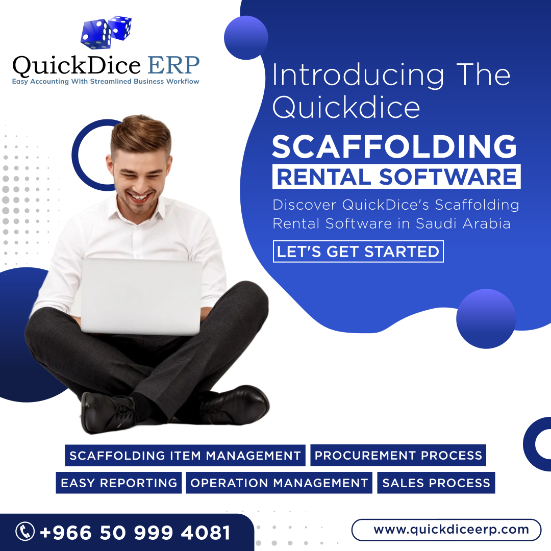 Maximize efficiency in your scaffolding rental business with QuickDice's integrated software. Streamline processes & boost productivity today #pulseinfotech #quickdice #quickdiceinvocing #quickdiceaccounting #saudiarabia #ksa #zatcaeinvoicing 

🌐quickdiceerp.com