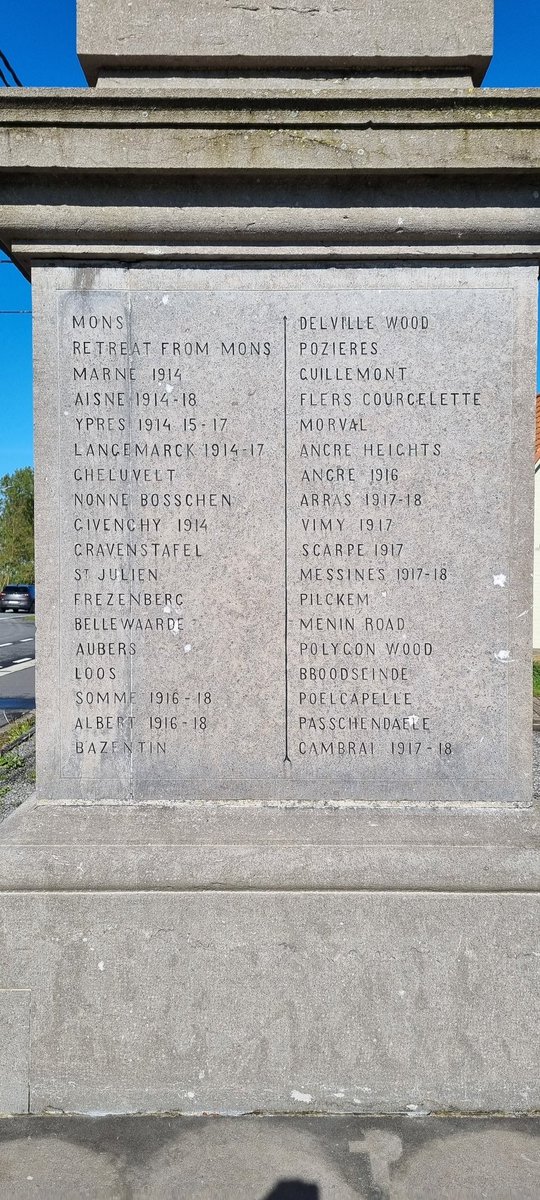 Memorials for the 18th Division & Gloucestershire Regiment at Clapham Junction near Ypres. #WW1