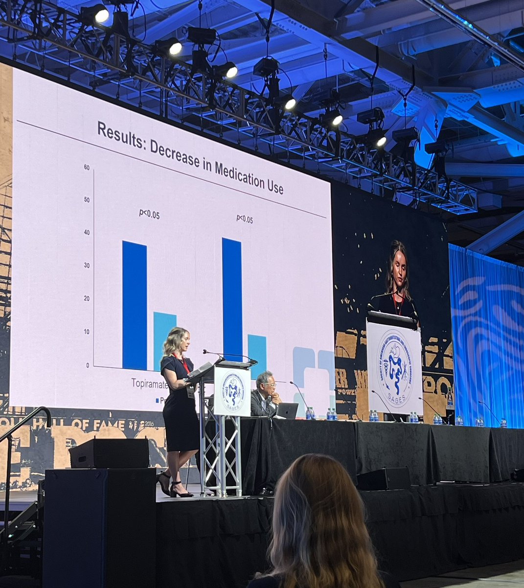 Awesome (first ever!) podium presentation at #SAGES2024 on bariatric surgery in patients with IIH by ⭐️ @PastSHx. So proud of you! @SAGES_Updates @CCFSurgery @Ali_Aminian_MD