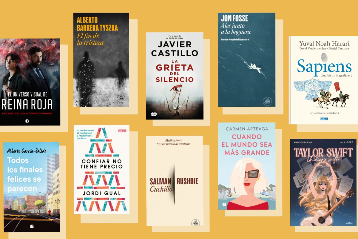 ¡#NovedadesPenguin para #SantJordi2024! Llegan @JavierCordura @SalmanRushdie Jon Fosse @Barreratyszka @JuanGomezJurado @Nopanaden @theboyinneon @itslopezz @harari_yuval @D_Vandermeulen y J. Gual. ¿Por dónde empezáis? #DíaDelLibro2024 #UnLibroEsUnBuenAmigo 🌹📕