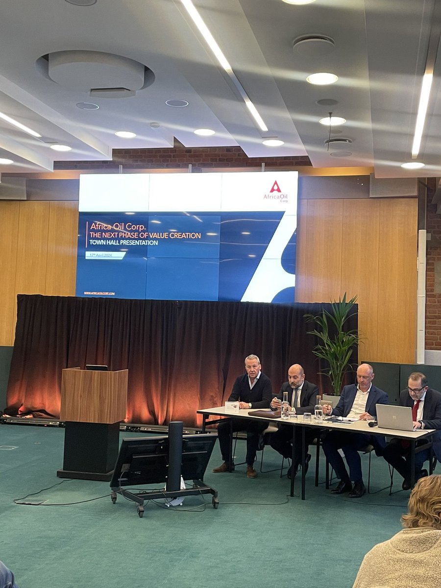DarjaEnergy's tweet photo. 🌍✈️ It was my pleasure to attend Africa Oil’s town hall meeting in Stockholm, Sweden. Plenty of interesting conversations with the shareholders and a pleasure to meet the management team.

#oott $AOI #orangebasin #AOI https://t.co/XoKSXI9nDb