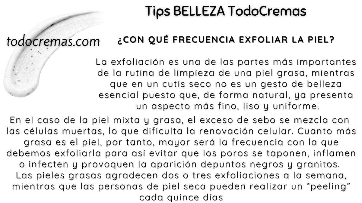 PEELING FACIAL: todocremas.com/home/227-peeli…

#cuidadodelapiel #tipsbelleza #exfoliacion #peeling #limpiezafacial #poros #puntosnegros #granos #tiendaonline #TodoCremas