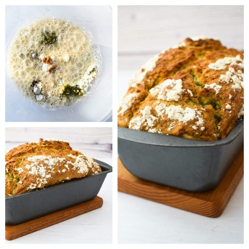 Today's next recipe from TT is Pesto & Garlic Beer Bread. It's a no-knead, no yeast bread with a fabulous crust. Super quick and easy to make. tinnedtomatoes.com/2020/07/pesto-… #beerbread #bread