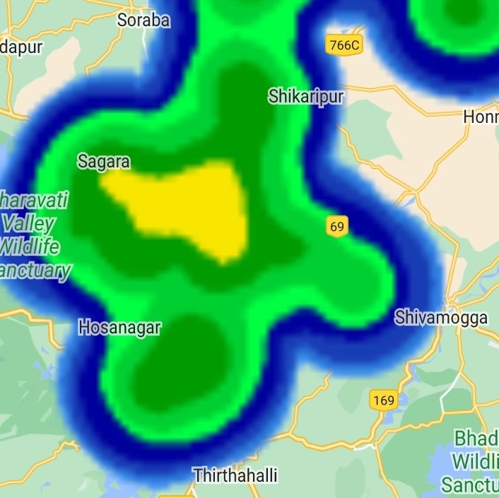 Good rains are being reported in Shivamogga district

#KarnatakaRains