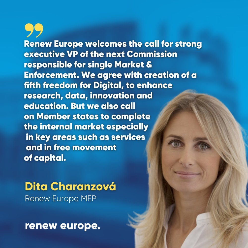 Letta Report offers a welcome vision to strengthen our single market. Reduce administrative burden on SMEs, dismantle barriers in services, financing future competitiveness... #RenewEurope will always be at the forefront to upgrade our single market. 📰reneweuropegroup.eu/news/2024-04-1…