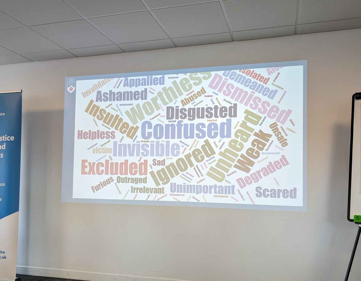 I attended the launch of the report on Survivorship experiences of men and boys of crimes categorised as VAWG yesterday in Manchester. @NikGrahamKevan delivered an amazing talk and I found this word cloud from the men's qualitative data incredibly powerful @ManKindInit