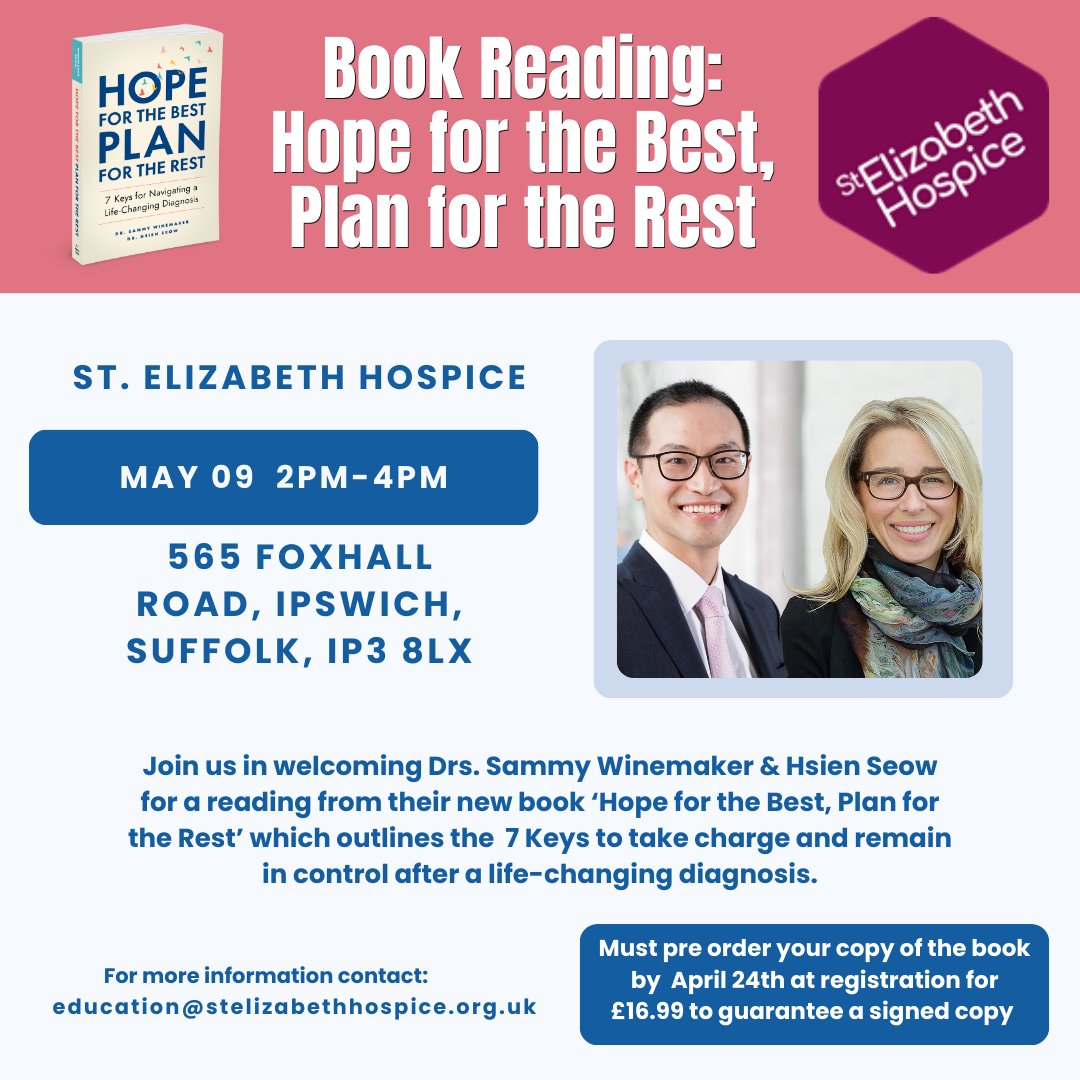 We will be at @stelizabethhosp on May 9th for a reading from Hope for the Best and answering questions! 👉Register & pre order your copy of the book here: loom.ly/mLGvt-A