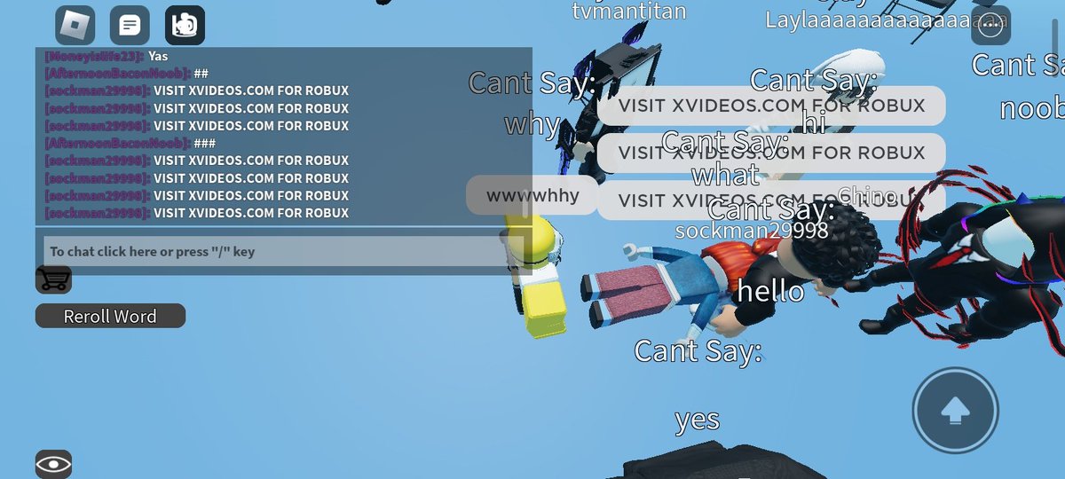 RoGameNews's tweet photo. 🚨⚠️BREAKING
It seems like Scam/NSFW Bots are now bypassing the Roblox Chat filter to direct children to Adult Websites. Thoughts?
Credits: @Mimps622645
#RobloxDevs #RobloxDev #Roblox #Thoughts #Breaking #Bots #ChatFilter #Bypass https://t.co/krKEaM950U