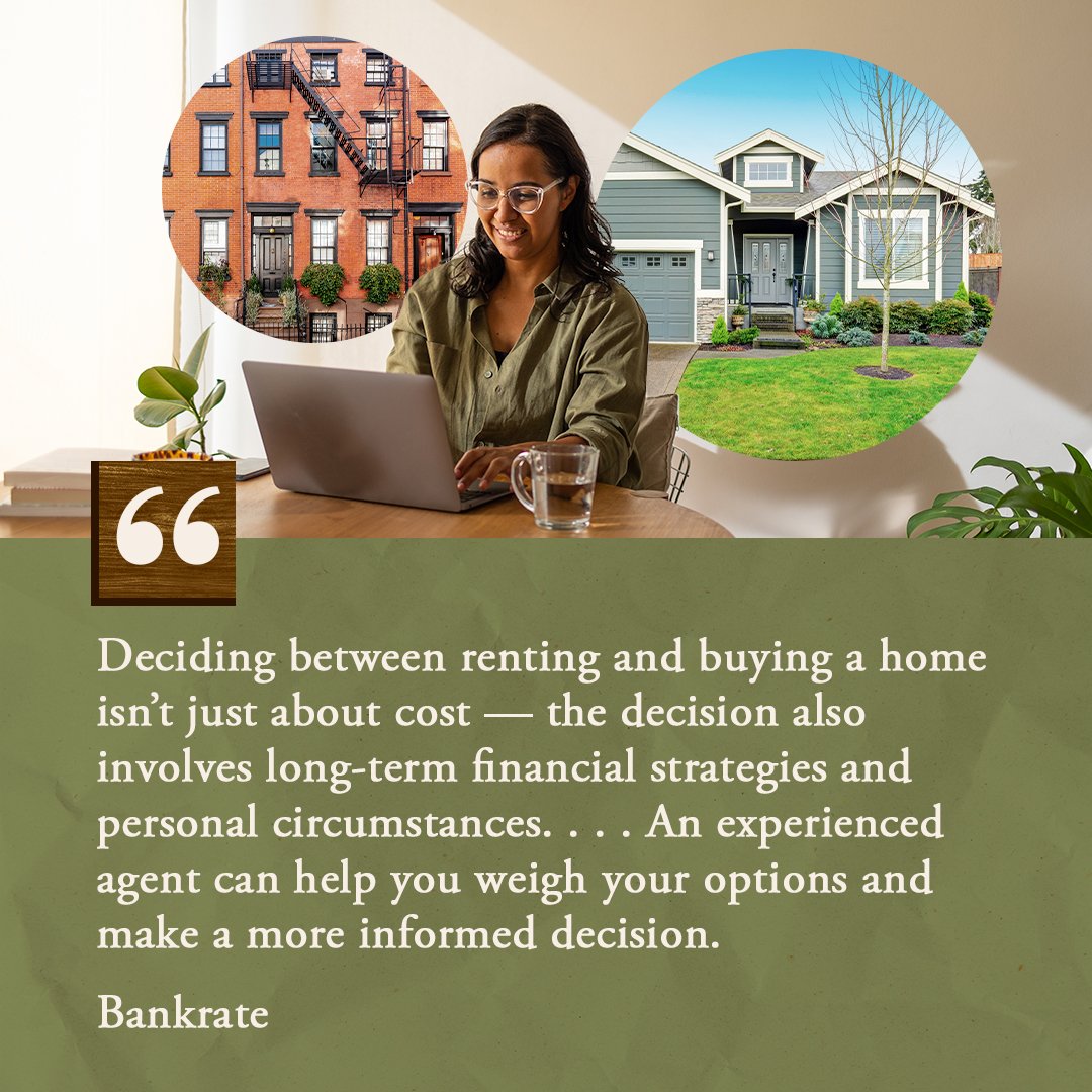 If you're trying to decide if it’s better to keep renting or buy a home, turn to the pros for help.

Just keep in mind that if you’re looking to build wealth, homeownership wins in the long run.

#thursdaythoughts #realestateadvice  #keepingcurrentmatters #porterplusrealty