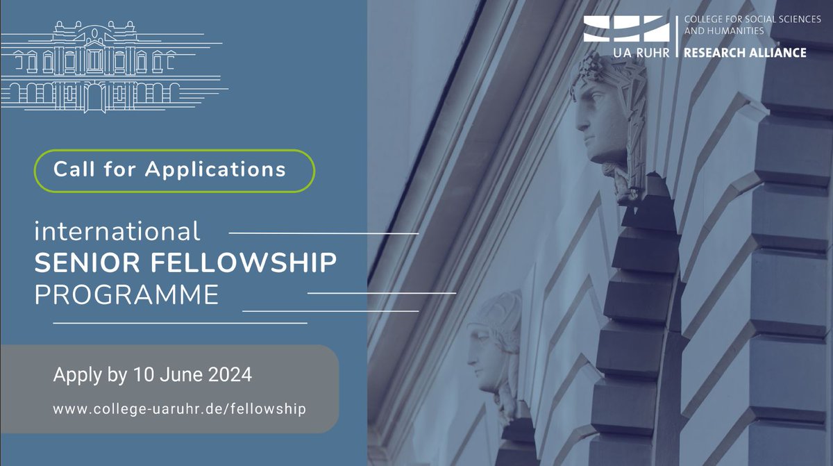 UNIC@RUB (@unic_rub) on Twitter photo 🌍🥳 Calling experienced #researchers in humanities & #socialsciences! 
‼️ Apply now for the international Senior Fellowship Program at the College for Social Sciences and Humanities. Collaborate on #research projects in Essen for 6 months starting in Mar or Sep 2025. ^db 🌍🥳 Calling experienced #researchers in humanities & #socialsciences! 
‼️ Apply now for the international Senior Fellowship Program at the College for Social Sciences and Humanities. Collaborate on #research projects in Essen for 6 months starting in Mar or Sep 2025. ^db