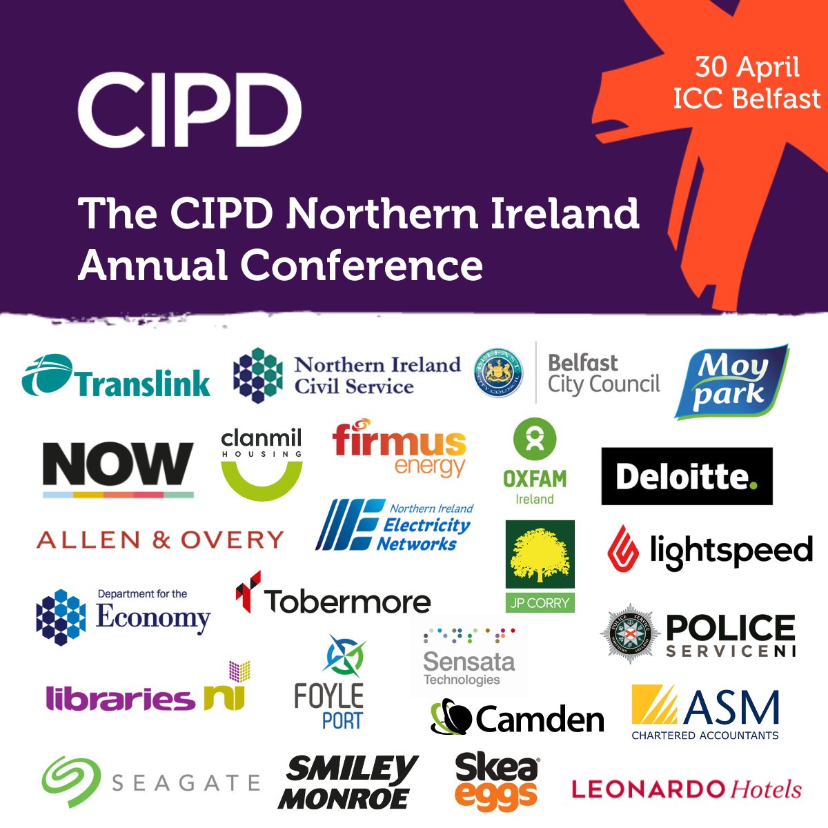 Prepare to be inspired at the CIPD Northern Ireland Annual Conference as we welcome people professionals from more than 120 diverse organisations, including those below. There's still time to book your place: ow.ly/NYQ050RiVyo #CIPDNIConf24