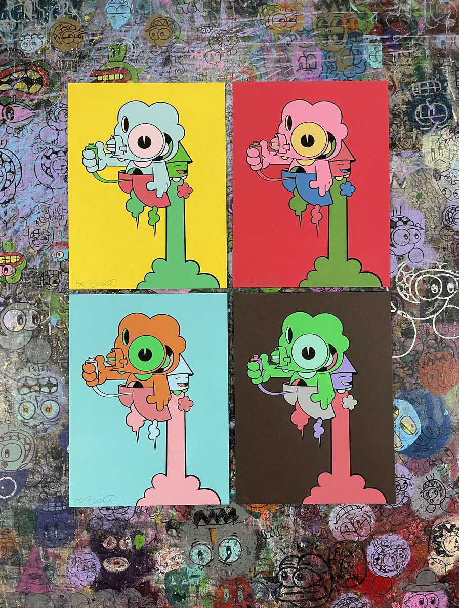 DALEKSPACEMONKY's tweet image. GM☕️🔥🙌🌈✨ happy Thursday!! Finally got the mini prints in the shop🙏 hope everyone has a great day.