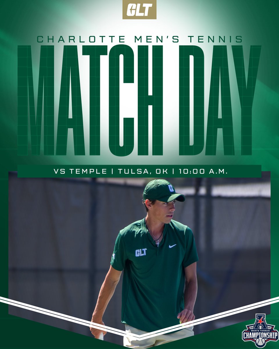 First Round of the @American_Conf Tournament TODAY, 10 a.m. ET 6-seed Charlotte 🆚 11-seed Temple in Tulsa, Okla. Live Scoring ➡️ bit.ly/3JpZx6i Live Video ➡️ bit.ly/44bCPIU #GoldStandard⛏