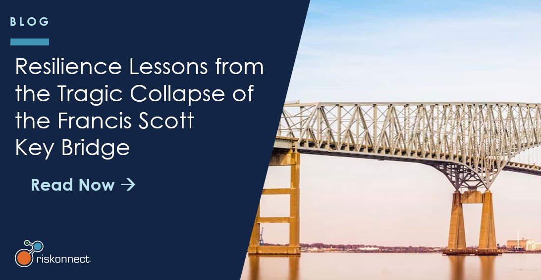 Business continuity leaders have a responsibility to learn from the disastrous collapse of Baltimore’s Key Bridge to prevent future tragedy and disruption. 

🌉 Here are three lessons to start with: bit.ly/446u5Us

#KeyBridgeCollapse #DisasterRecovery
