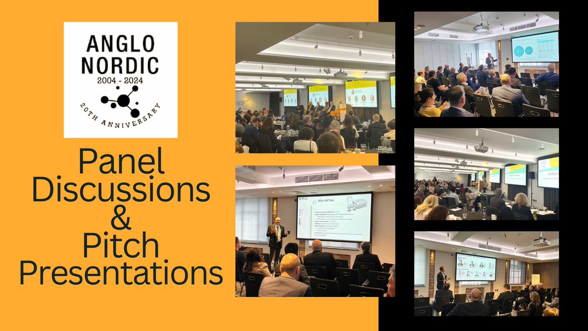 Anglonordic's tweet image. The thought-provoking #paneldiscussions and awe-inspiring #pitchpresentations today at #Anglonordic was nothing short of extraordinary!

#20thAnglonordic #Lifesciences
#London #HealthcareInnovation
#Biotech #Pharma