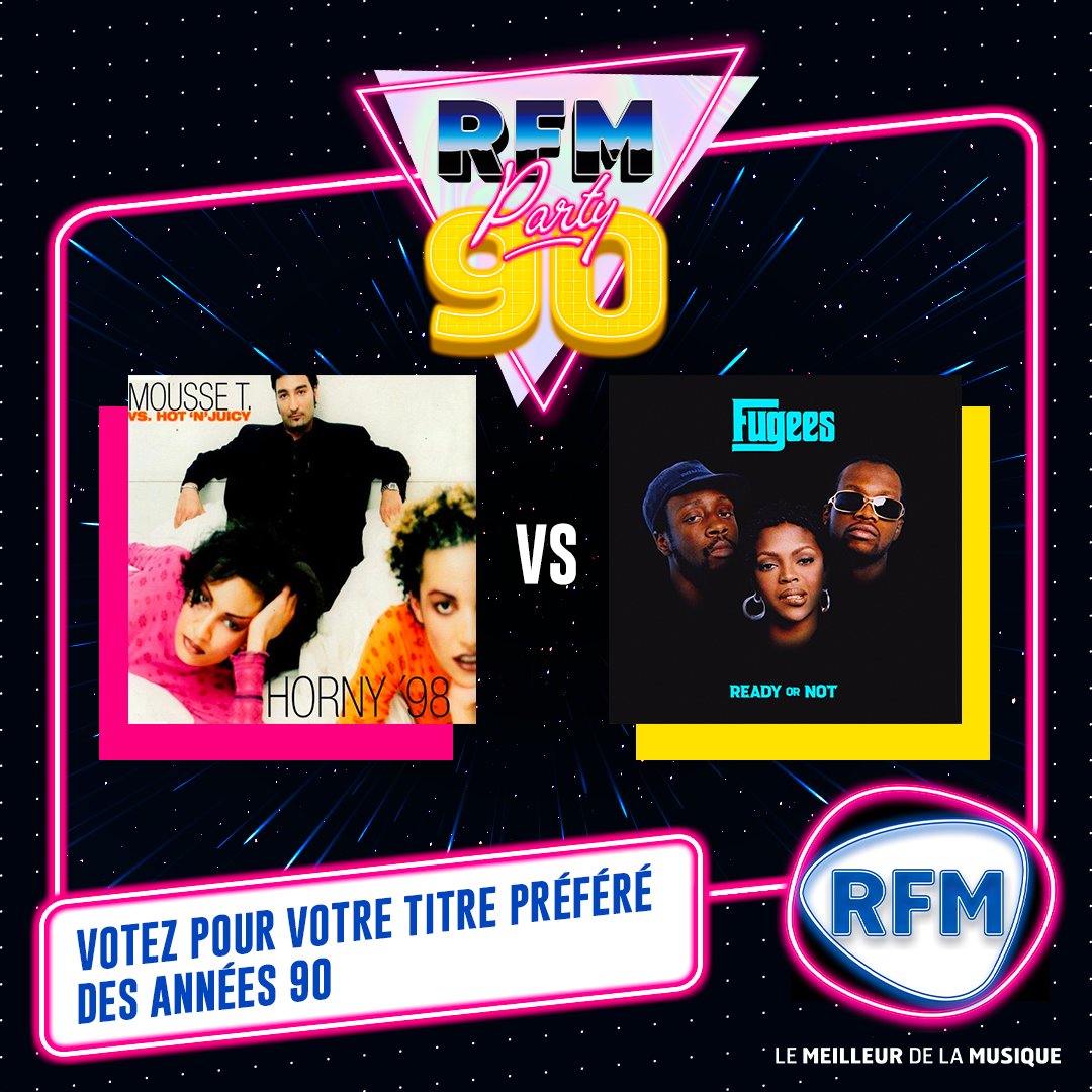 🌟 Votez pour le match #RFMParty90 et écoutez le titre ce soir à 21h !! 📌 Pour voter c'est ici : ow.ly/WYI250RiVTK