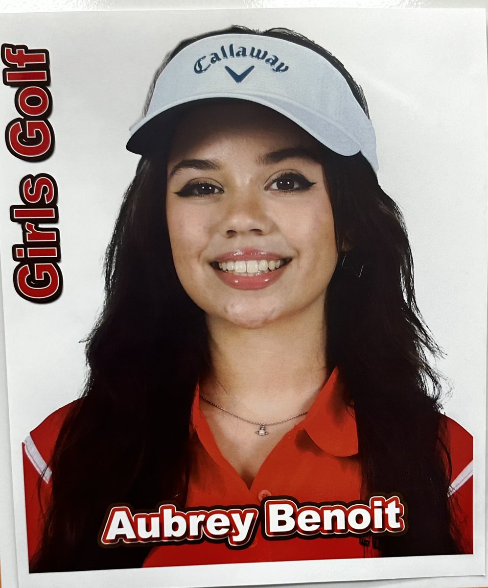 Congratulations to Aubrey Benoit for being named Athlete of the Week for Girls’ Golf. Way to go ⛳️