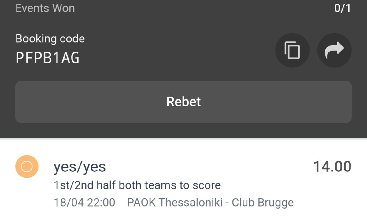 BTTS BOTH HALVES
14 Odds
👇
odibets.com/share/PFPB1AG
👆
Click here to place bet