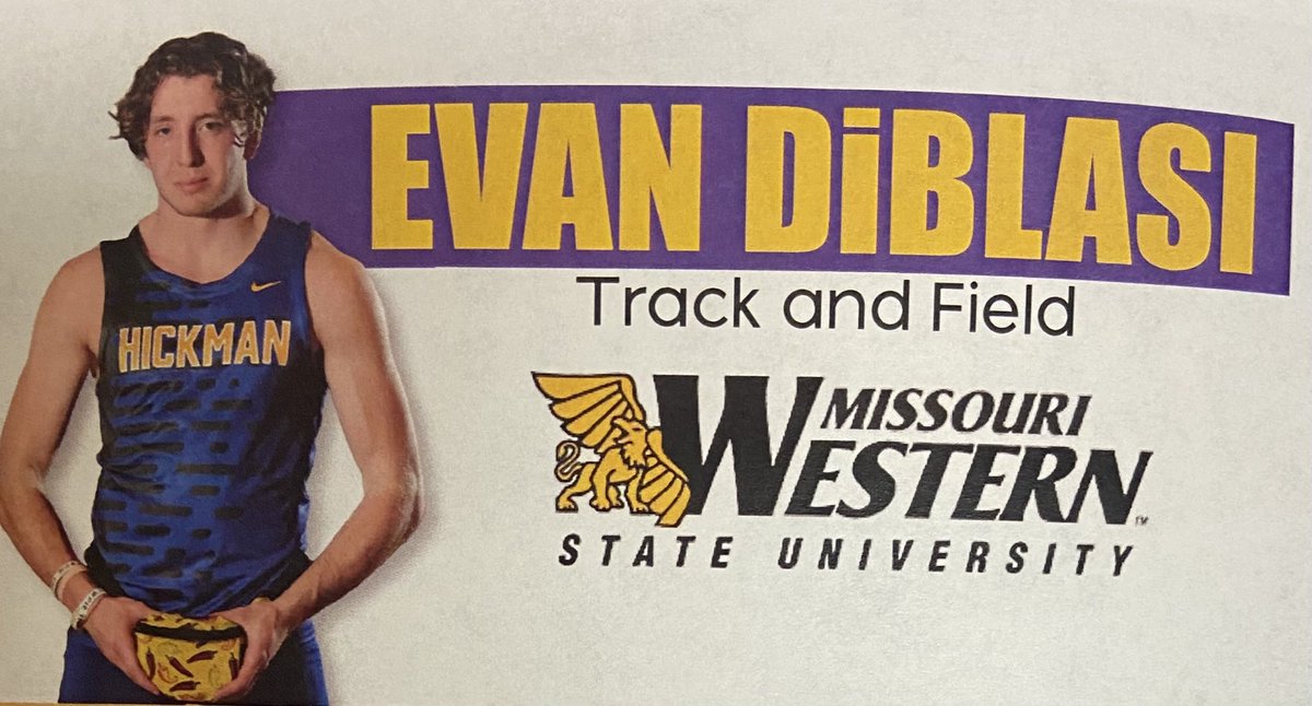 Congrats to Evan DiBlasi for signing to run Track at Missouri Western State University!!!!