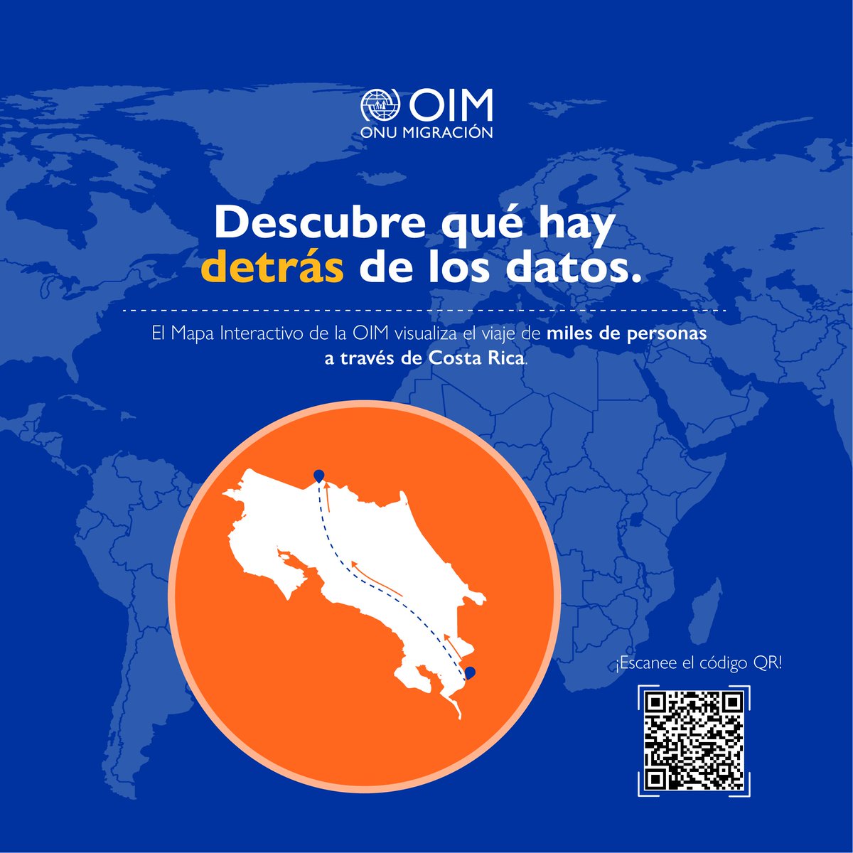 ¿Alguna vez se ha preguntado cómo se visualiza la #migración en Costa Rica? 🤔🇨🇷 .@OIMCostaRica ha creado un #MapaInteractivo 🗺️ que le permite explorar #datos y #tendencias 📈 migratorias de manera ágil y sencilla. ¡Ingrese ahora y descubra más! 👇 bit.ly/3Jn2ULd