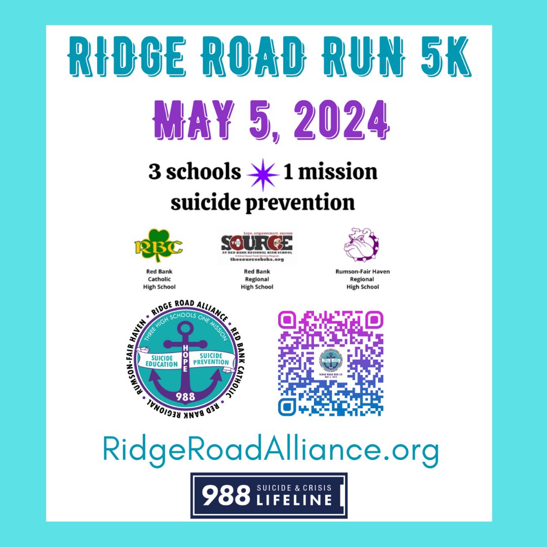 Register now and take it off your to do list! Run or walk join this feel good event and know that you are making a difference in the lives of high school students and their communities ❤️❤️ visit RidgeRoadAlliance.org