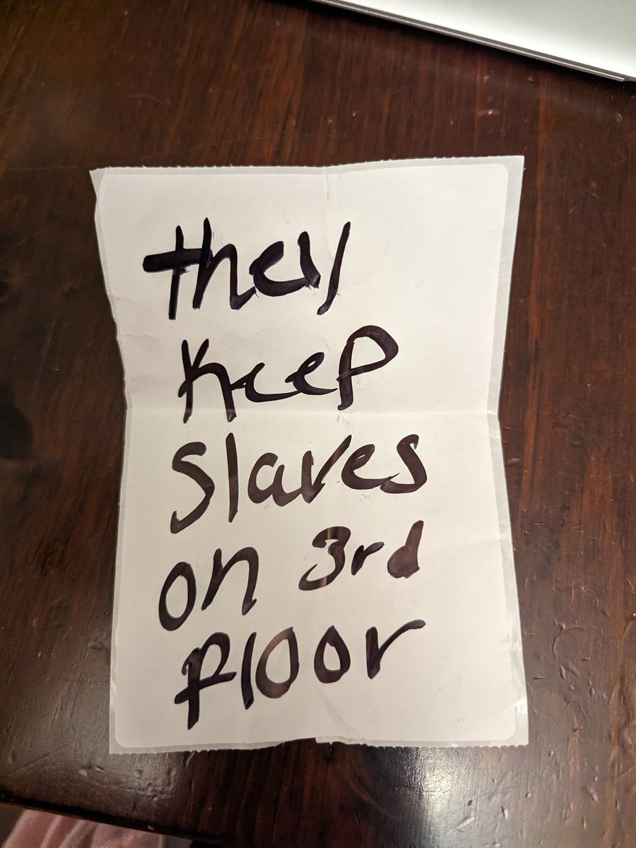 E_Z_Ryder's tweet photo. . @amazon @JeffBezos this note was in one of my boxes that I received the other day, I hope it's fake but I don't want to run the risk if it's not. Help? https://t.co/V0iFuAtRV5