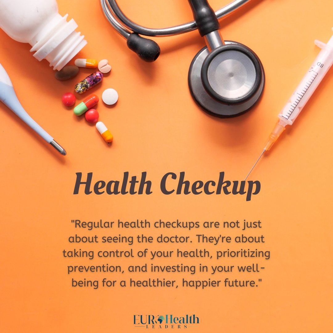 Regular health checkups are more than appointments—they're about seizing control of your well-being, prioritizing prevention, and investing in a healthier future.

#HealthCheckup #PreventionIsKey #EuroHealthLeaders #WellnessJourney #HealthyLiving #PrioritizeHealth #SelfCare