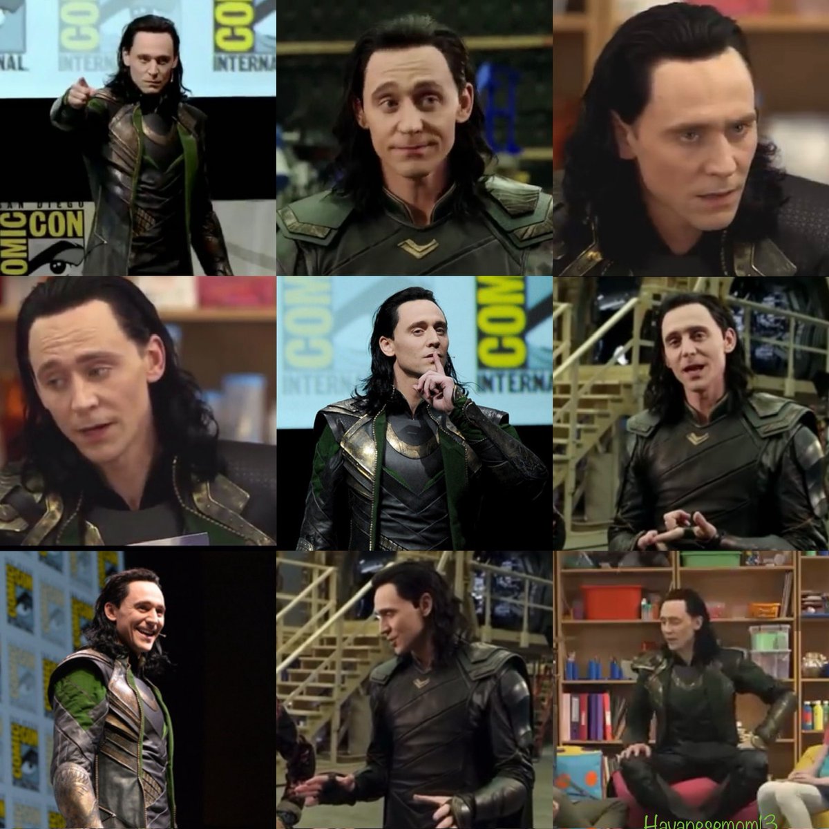 Tom Hiddleston doing promo in character as Loki