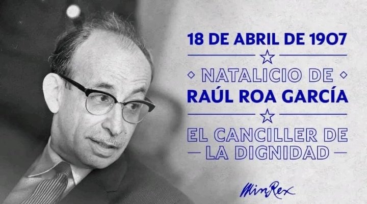 Hoy se cumplen 117 años del natalicio del Canciller de la Dignidad Raúl Roa García, ejemplo de generaciones de revolucionarios y paradigma de la #DiplomaciaRevolucionaria. Llevamos con orgullo su nombre y su legado. #OrgulloISRI #DeLaTallaDeRoa