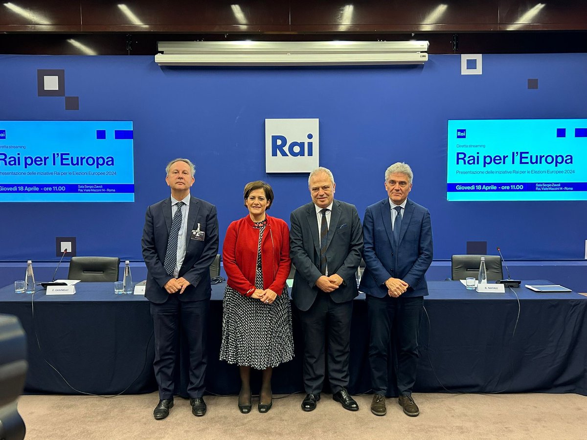 Questa mattina siamo stati ospiti di @Raiofficialnews per la conferenza stampa di presentazione dei progetti promossi insieme a @RaiParlamento e @Europarl_IT in vista delle #elezionieuropee. #UsaIlTuoVoto