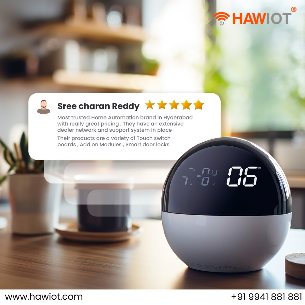 Welcome to the Hawiot family! Thank you for choosing us to bring smart automation into your home. Get ready for a seamless, connected experience like never before!
#hawiot #hawiotprivatelimited #homeautomation #smartcontrol #smartproduct #googlereviews #5starrating