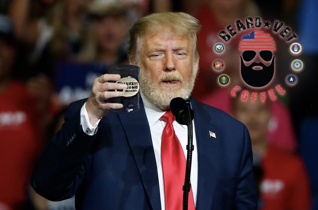 Good morning to Everyone except the corrupt NY AG and Judge prosecuting President Trump over bullshlit made up nonsense 👊🏽☕️🇺🇸 Winning with every Sip BeardVet.com