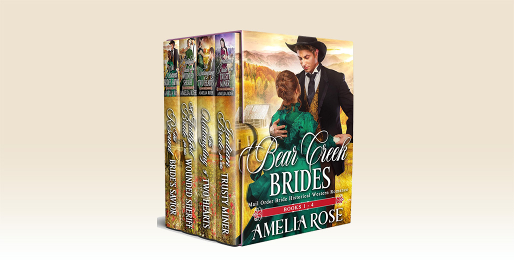 eBookDeals_US's tweet image. Here&apos;s our #HistoricalRomance #WesternRomance #BoxedSet #kindle #eBookDeal! $0.99 &quot;Bear Creek Brides: Books 1-4&quot; by Amelia Rose @eBookPromotweet  ow.ly/atR050RiWfU