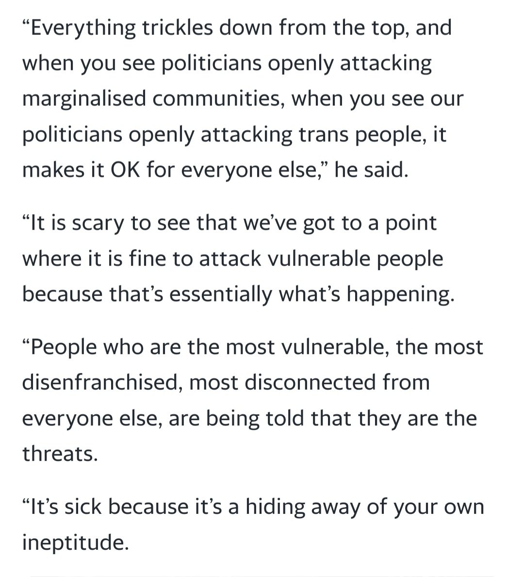 “You’re going to put the blame on immigrants, Black and brown people, trans people, queer people, to hide the fact that you are not doing anything for people? It’s easier to just create discord among people. It’s divide & conquer, isn’t it?” - Ncuti Gatwa on the Tory government
