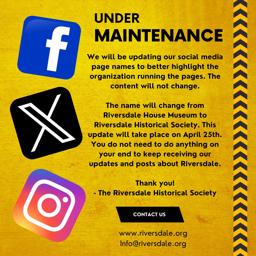 We're updating the page name! 

The Riversdale Historical Society works with M-NCPPC staff to preserve the cultural heritage of Riversdale. RHS runs the social media pages for Riversdale, so we're making that clearer by changing the name.
#historicalsociety #housemuseum