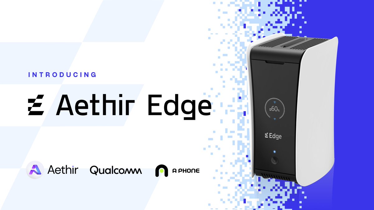 Aethir Edge is here 👀📁 We are proud to present Aethir Edge, the hardware component of the Aethir DePIN. In all aspects, it is a hardware device built to power the next generation of GPU cloud computing. Through @AethirEdge, we are democratizing access to the Aethir ecosystem