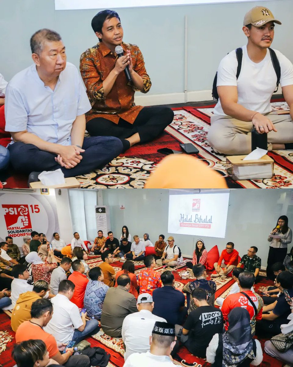 Halal Bi Halal di Basecamp DPP PSI hari ini berjalan hangat dan akrab ❣️✨

Mas Ketum Kaesang sempat menyampaikan sejumlah hal yang semakin menyalakan semangat 😍🫶🏻

Siapa kita? Aku PSI! 🌹