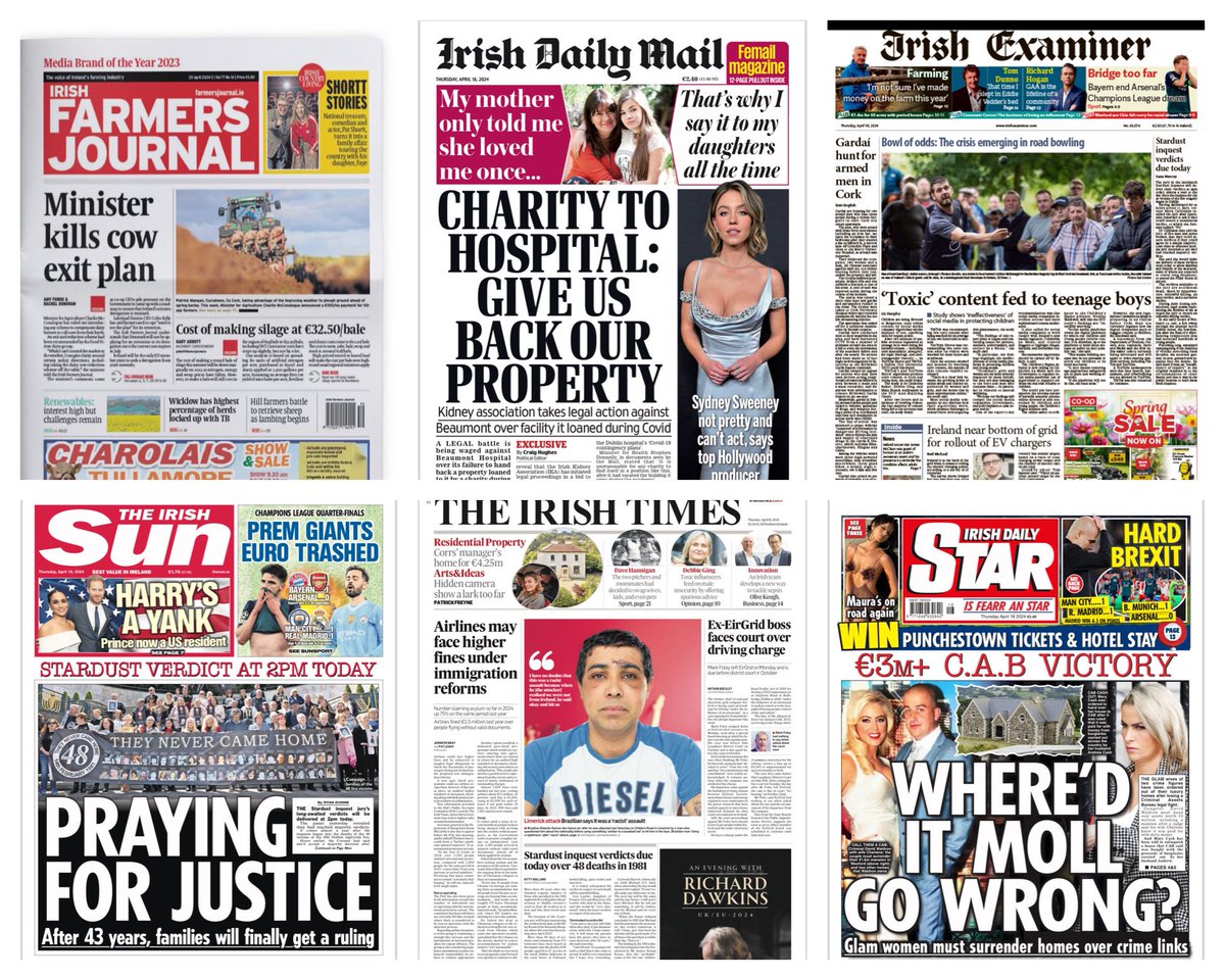 Today’s front pages.