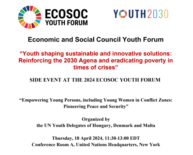 Sarra Messaoudi @JusticeCallOrg @mena4yps & UNOY regional MENA representative, is speaking at the #ECOSOC side event on youth & innovation⬇️ 📅TODAY 🕔 11:30-13:00 EDT 📌Conference Room A, HQ, NY 🔗Register: docs.google.com/forms/d/e/1FAI… @unydhun @MaltaUNMission @Denmark_UN