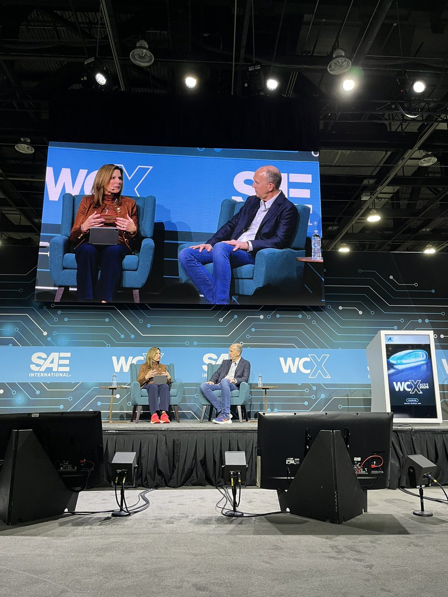 SAE President @CarlaMobility sits down with @Ford’s Doug Field on the issues impacting the automotive industry to kick off Day 3 of #WCX2024.